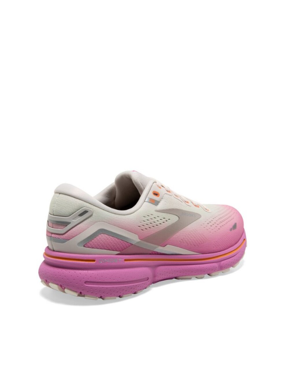 Brooks Sz. 10.5 Grey/Coconut/Fuchsia Ghost 15 Running Shoe - Picture 4 of 16